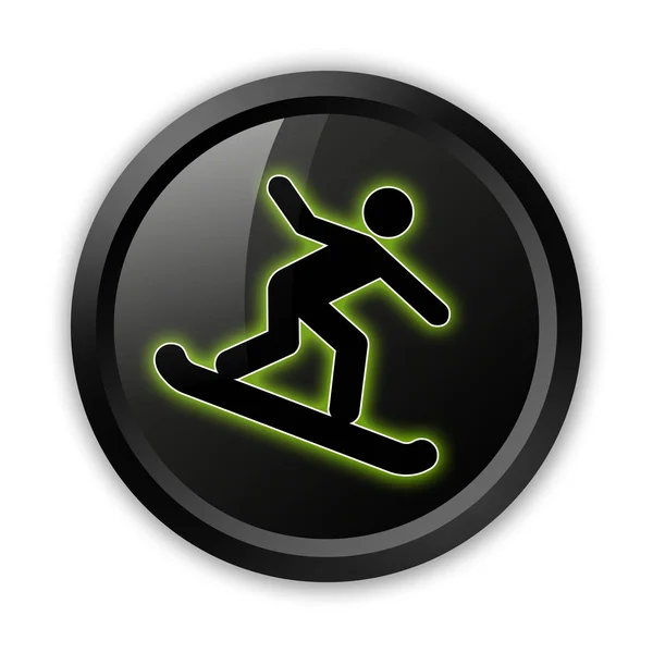 Icon, Button, Pictogram Snowboarding — Stock Photo, Image