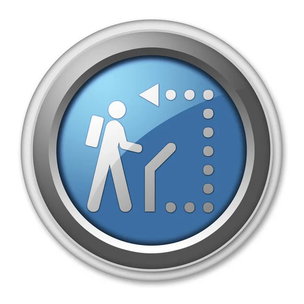 Pictogram, knop, Pictogram zelfgeleidend Trail — Stockfoto