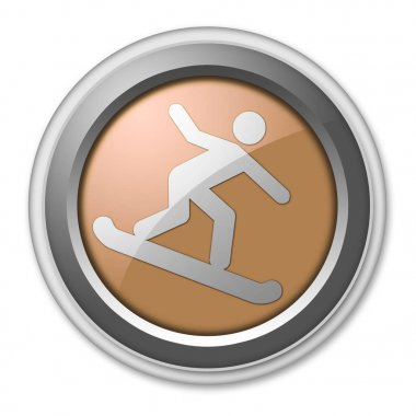 Sembol simge, düğme, snowboard