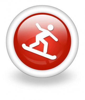 Sembol simge, düğme, snowboard