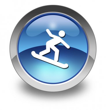 Sembol simge, düğme, snowboard