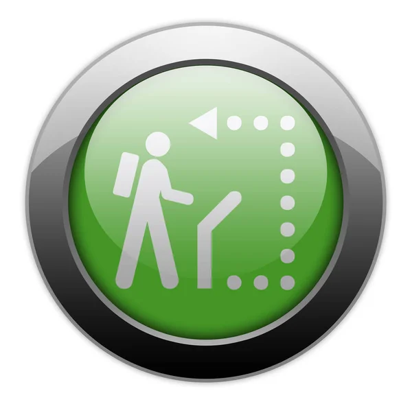 Pictogram, knop, Pictogram zelfgeleidend Trail — Stockfoto