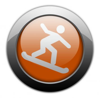 Sembol simge, düğme, snowboard