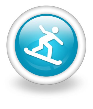 Sembol simge, düğme, snowboard