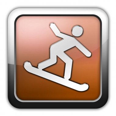 Sembol simge, düğme, snowboard