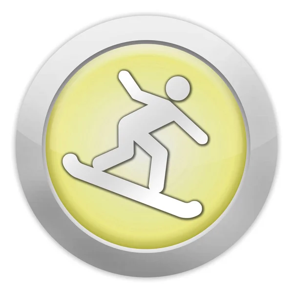 Icon, Button, Pictogram Snowboarding — Stock Photo, Image