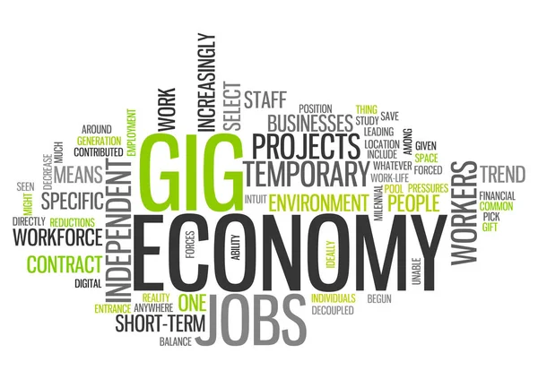 Wort Cloud Gig Economy — Stockfoto