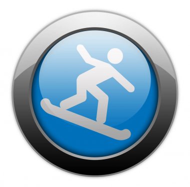 Sembol simge, düğme, snowboard