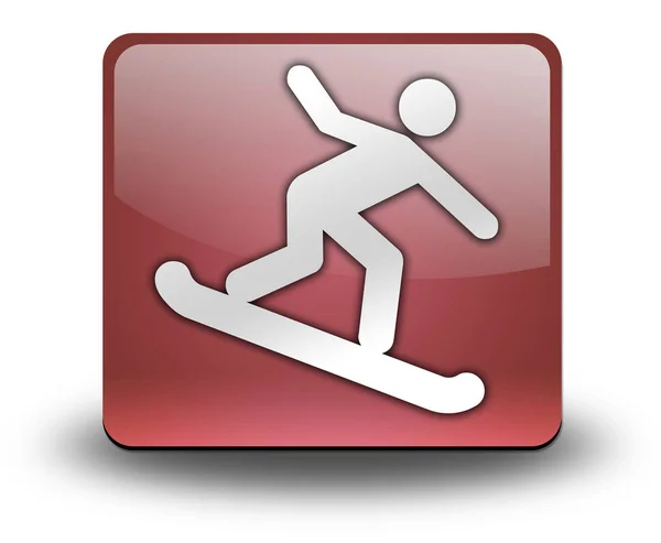 Pictogram, knop, Pictogram snowboarden — Stockfoto