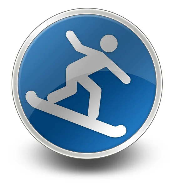 Ikony, przycisk, piktogram snowboard — Zdjęcie stockowe