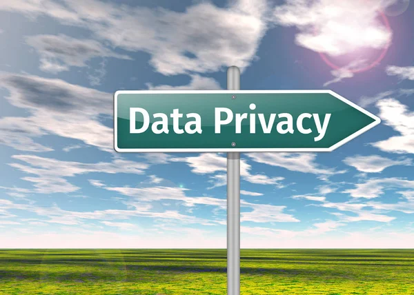 Signpost Privacidad de datos — Foto de Stock
