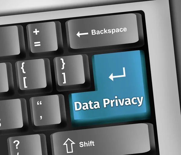 Keyboard Illustrationt Data Privacy — Stock Photo, Image