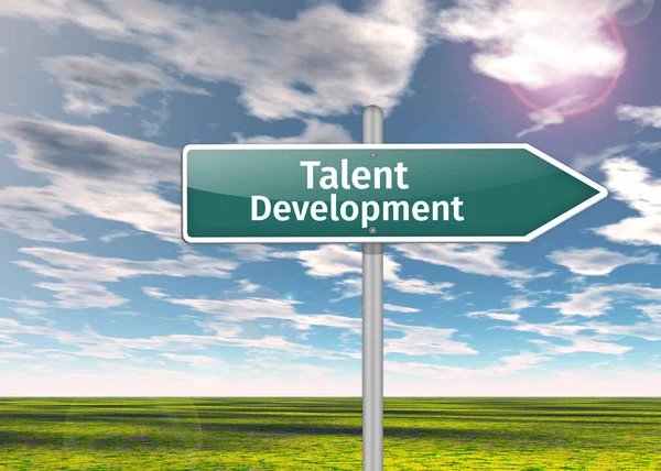 Poteau indicateur Développement des talents — Photo