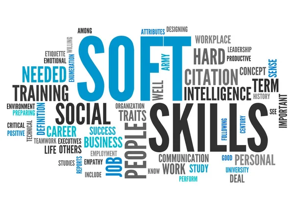 Wort Cloud Soft Skills — Stockfoto