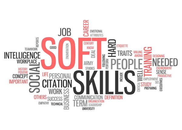 Word Cloud Soft Skills — Stock Photo, Image