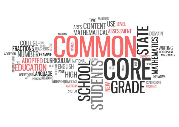 Слово Common Core — стоковое фото