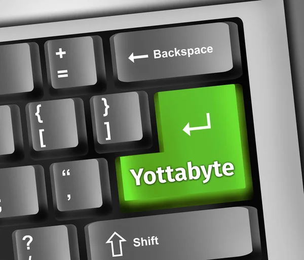 Illustrazione della tastiera Yottabyte — Foto Stock