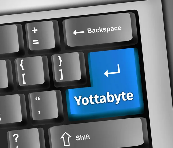 Yottabyte ilustracja klawiatura — Zdjęcie stockowe