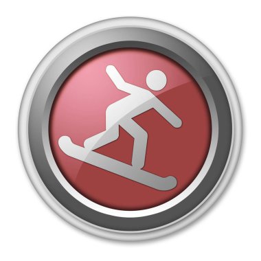 Sembol simge, düğme, snowboard