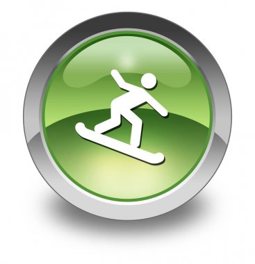 Sembol simge, düğme, snowboard