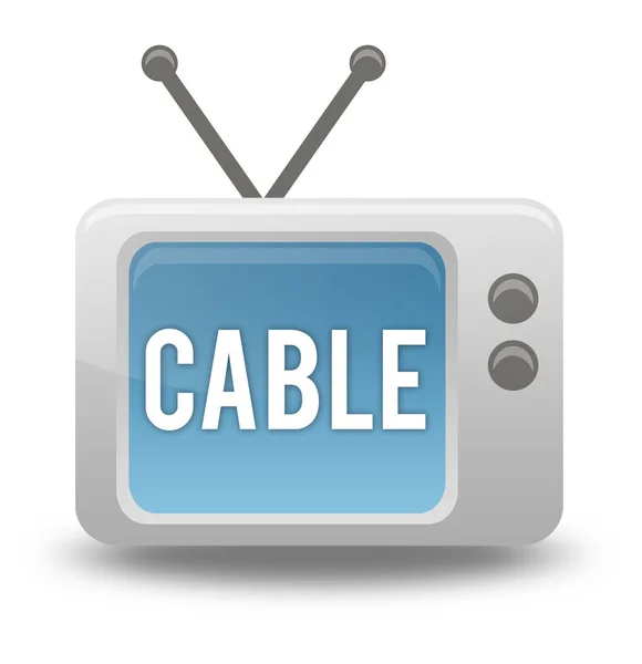 Cartoon-style TV icon — Stock Photo, Image