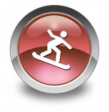 Sembol simge, düğme, snowboard