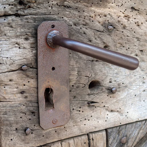 Old doorhandle at a historic building — Stock Photo, Image