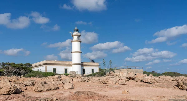 Lighthouse at capo salinas - mallorca — Stock Photo, Image