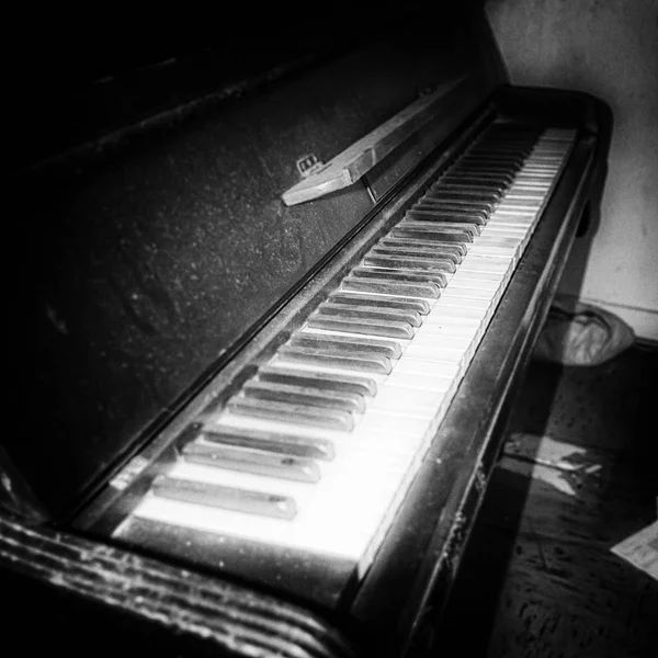 old piano - picture in vintage style