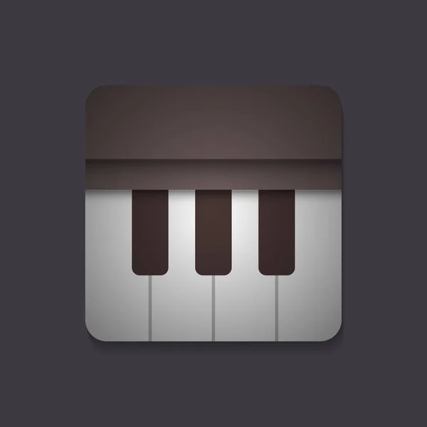 Piano application icon — Stock Vector