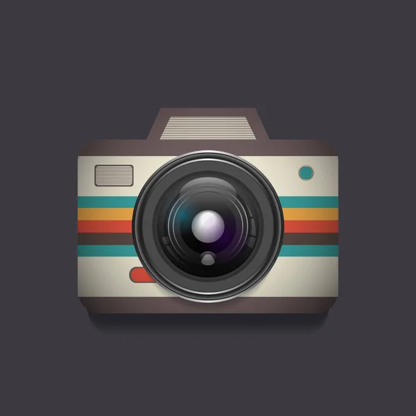 3D-retro camera — Stockvector