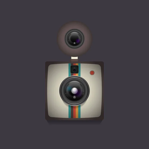 3d retro camera — Stock Vector