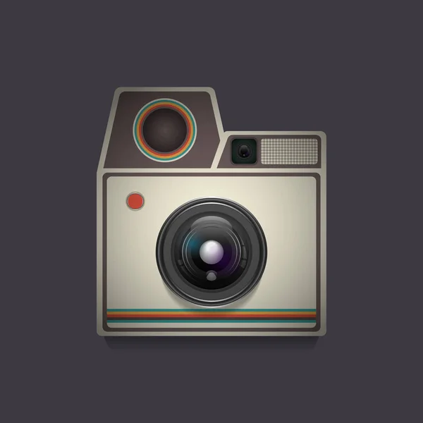 3d retro camera — Stock Vector