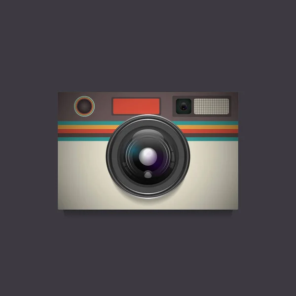 3d retro camera — Stock Vector