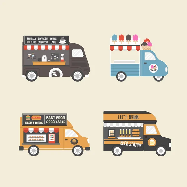 Retro-Food-Truck — Stockvektor