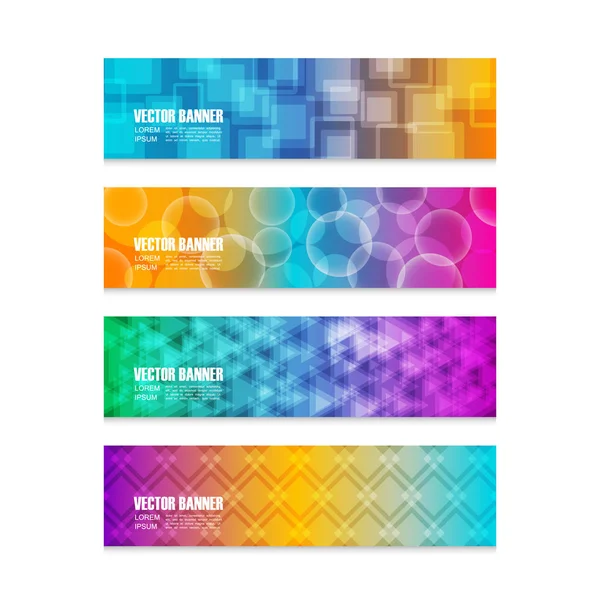 Colorful banner set — Stock Vector