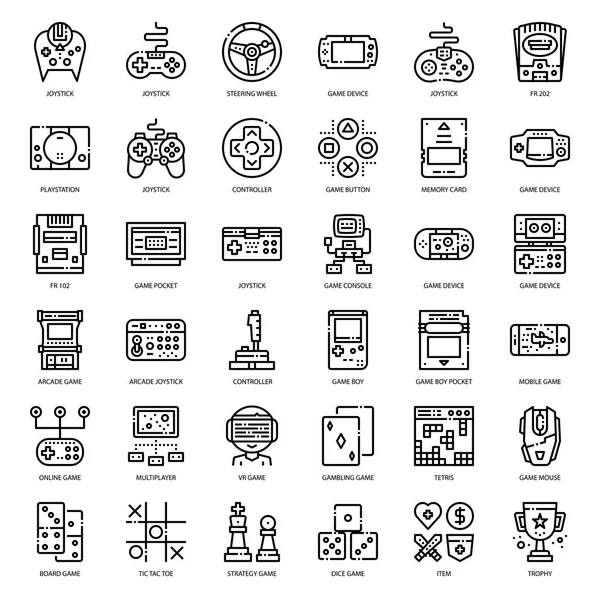 Spel technologie overzicht pictogram — Stockvector