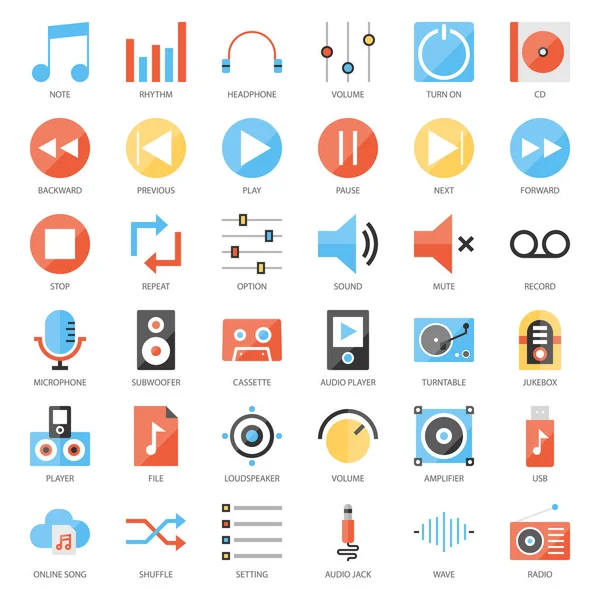 Interface utilisateur de musique — Image vectorielle