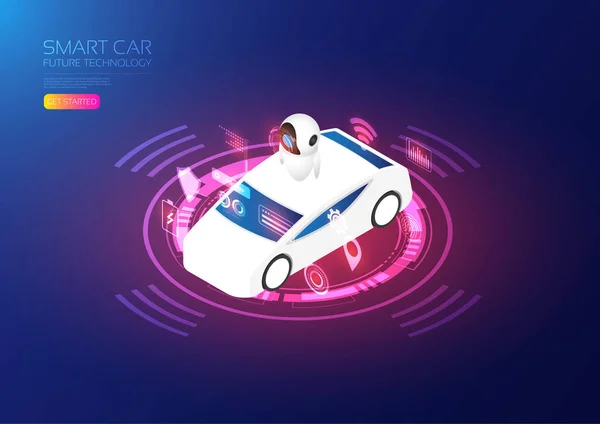 Isometric smart car — 图库矢量图片#