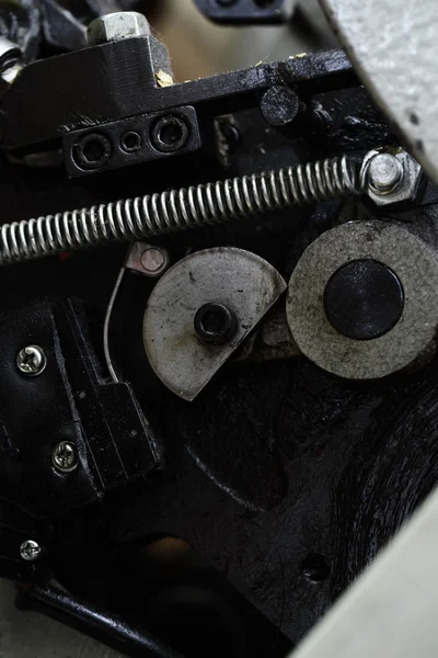 Detail of industrial machinery with lubrication — Stock Photo, Image