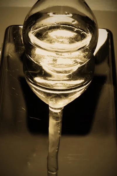 Abstract reflection of the glassware withmagic potion — Stock Photo, Image