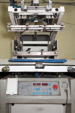 Serigrafi için eski baskı makinesi