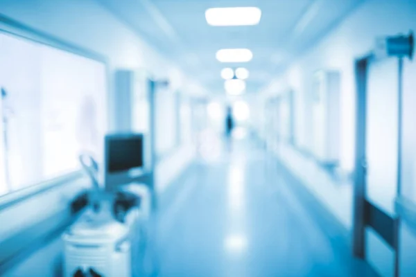 Dark silhouette walking on the hospital hall, unfocused backgrou — Stock Photo, Image