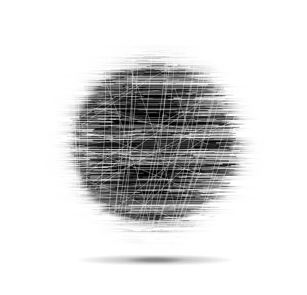 Cirkel abstracte of versleten vlek op wit — Stockvector