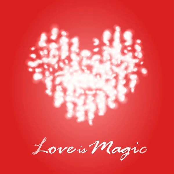 Coeur de rêve magique à la Saint-Valentin — Image vectorielle