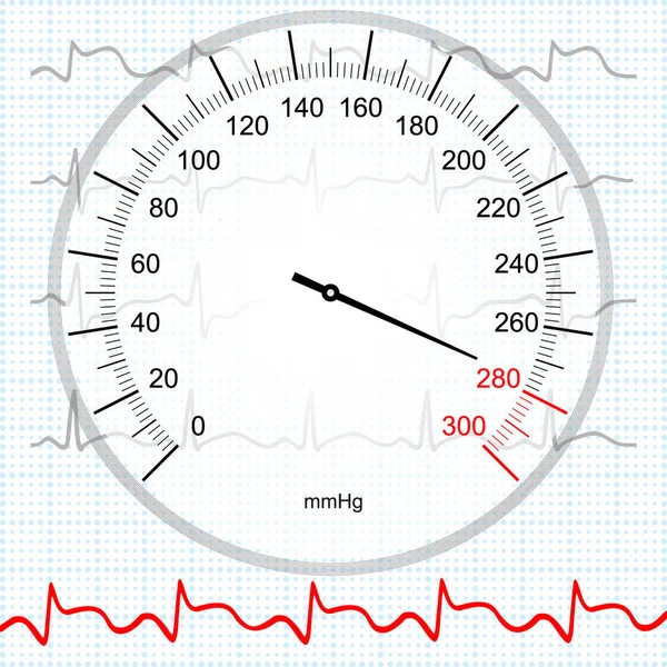 Bluthochdruck und Herzinfarkt — Stockvektor