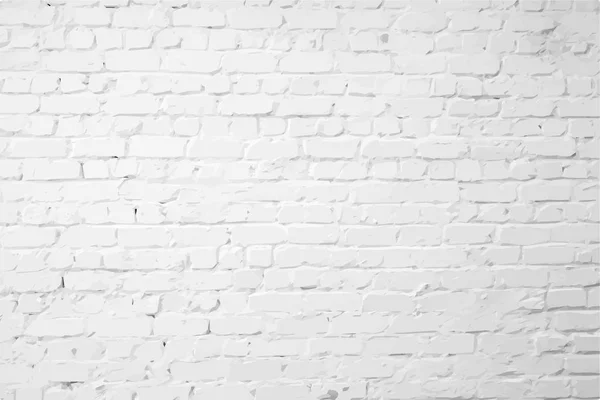 Біла оштукатурена текстурована цегляна стіна — стоковий вектор