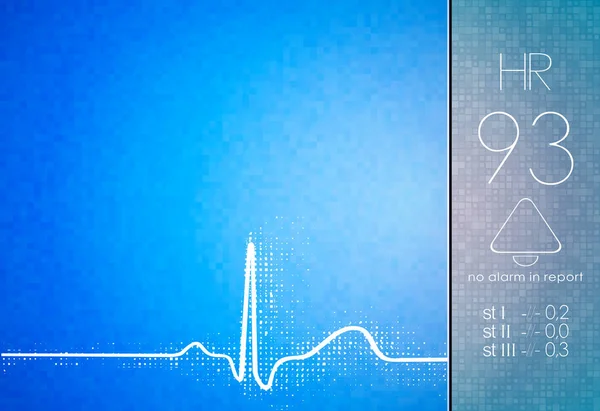 Cardiogram medical scientific research technological background — Stock Vector