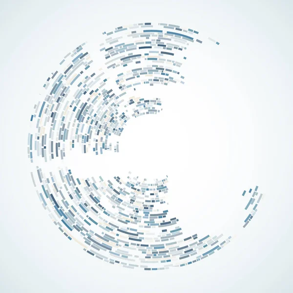 Forma espiral azul como fundo com espaço para texto — Vetor de Stock