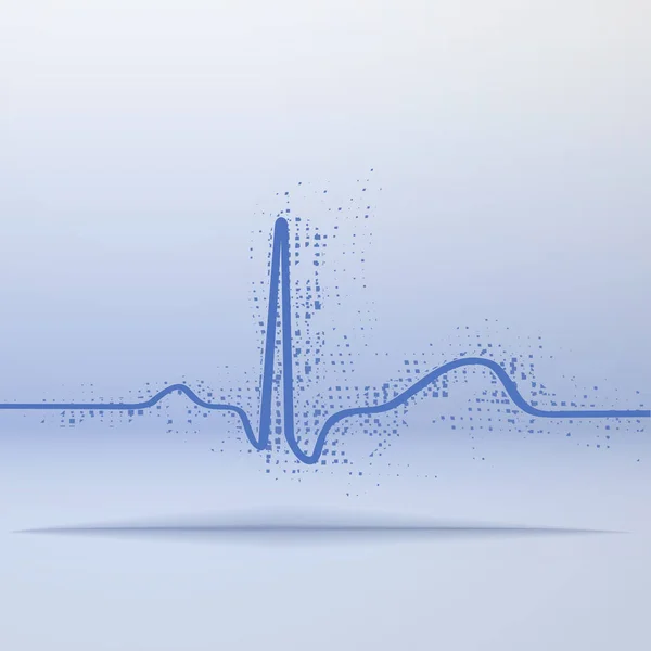 Línea de trazado ECG — Vector de stock